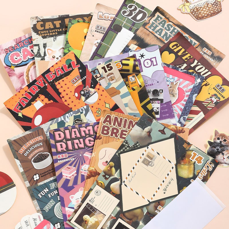 Xinmo Creative Fun Full Set Pet Sticky Notes Journal Drawing Materials Diy Gift Vintage Sticker Set - Image 3